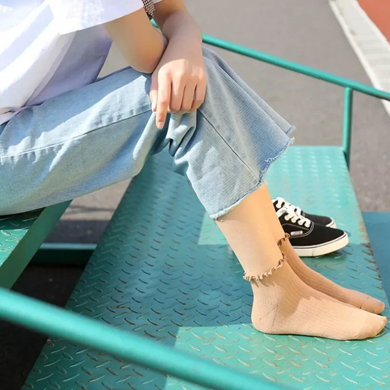 Lace Ruffles Soft Cotton Women Socks Top Quality Spring Summer Cute Socks Sweet Princess Girl Cozy Lovely Frilled Socks