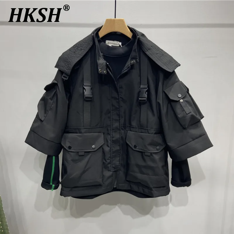 HKSH Весенне-Осенняя новая мужская темная куртка с капюшоном Tide свободная нишевая