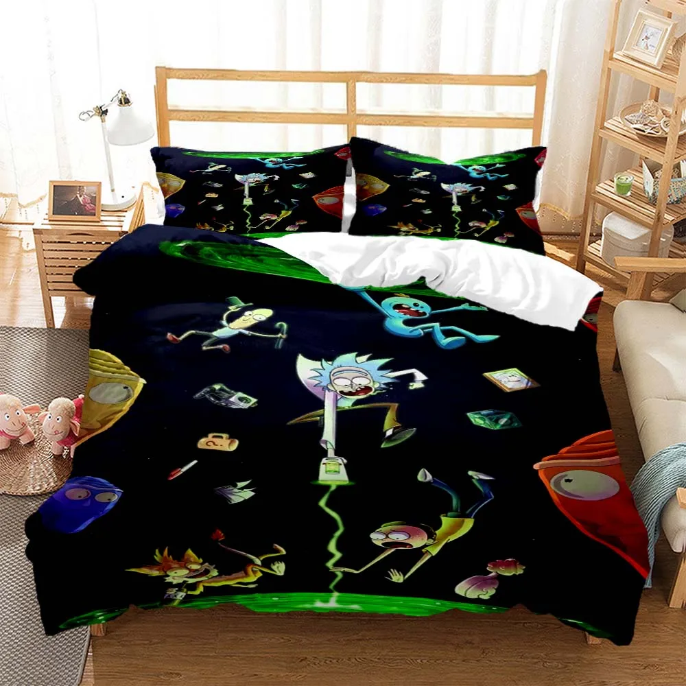

cartoon Digital Print Polyester Bedding Sets Child Kids Covers Boys Bed Linen Set for Teens bedding set stranger things