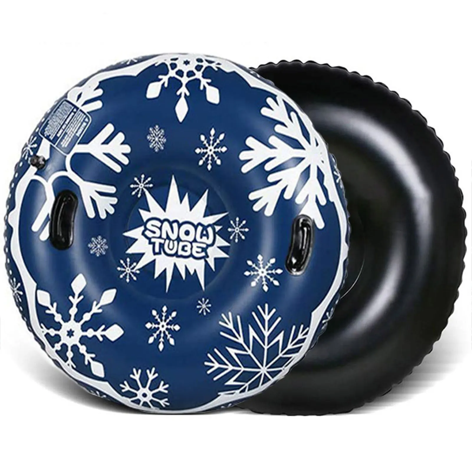 

Inflatable Snow Sleds Environmental protective PVC Snow Tube Ski Hoop With Handles Anti-leakage Ski Circle For Family Activiti