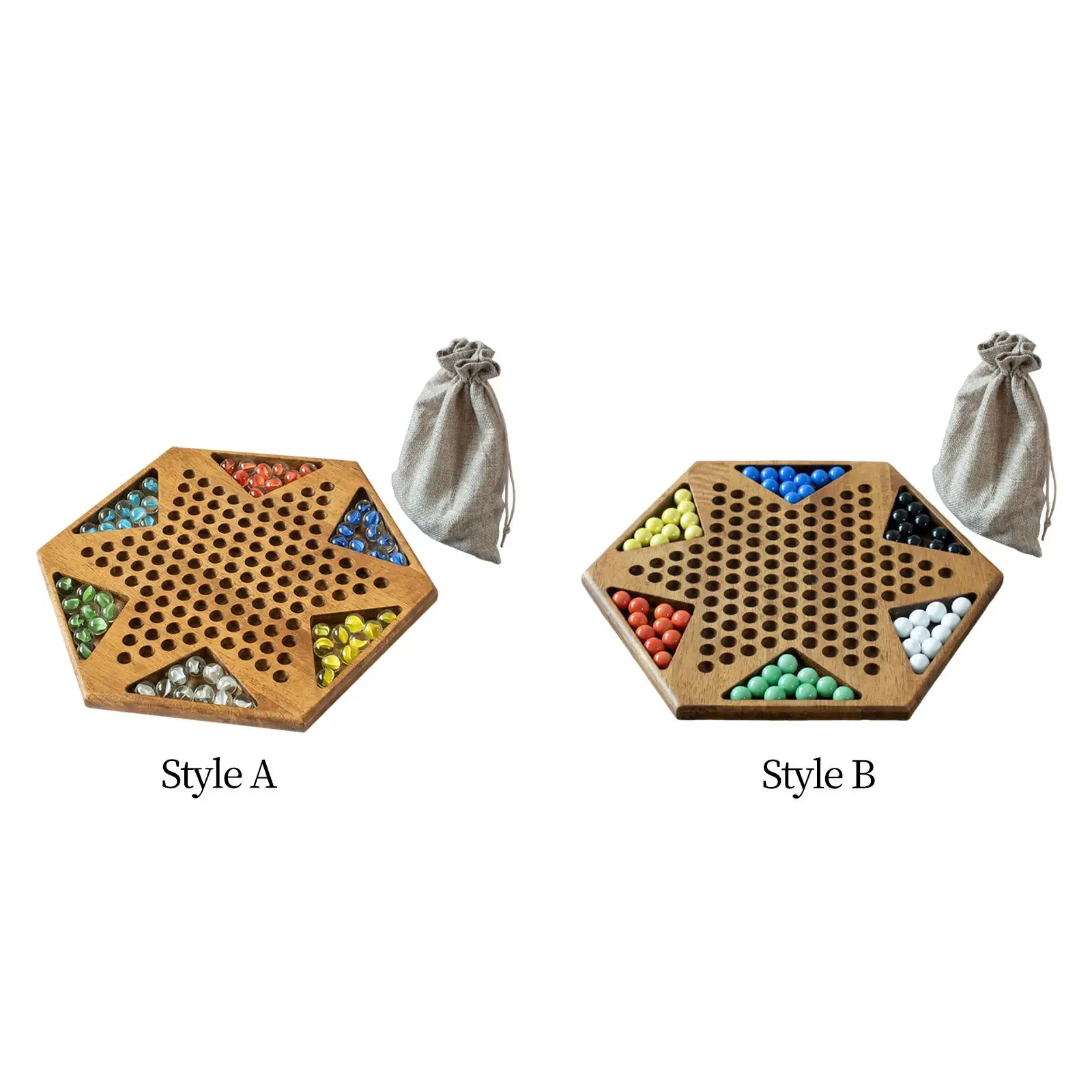 

Wooden Chinese Checkers Game Preschool Learning Activities Toy for Children