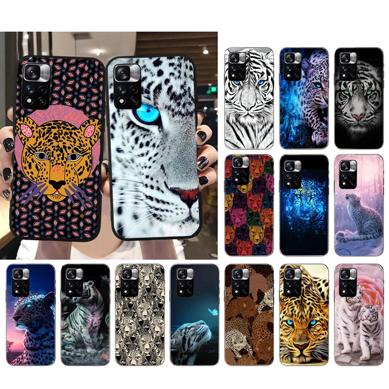 

Phone Case For Xiaomi Redmi Note 12Pro 11 11S 11T Pro 10 9Pro Note10S Redmi 10 9 10C 9C leapord Tiger Animal Case