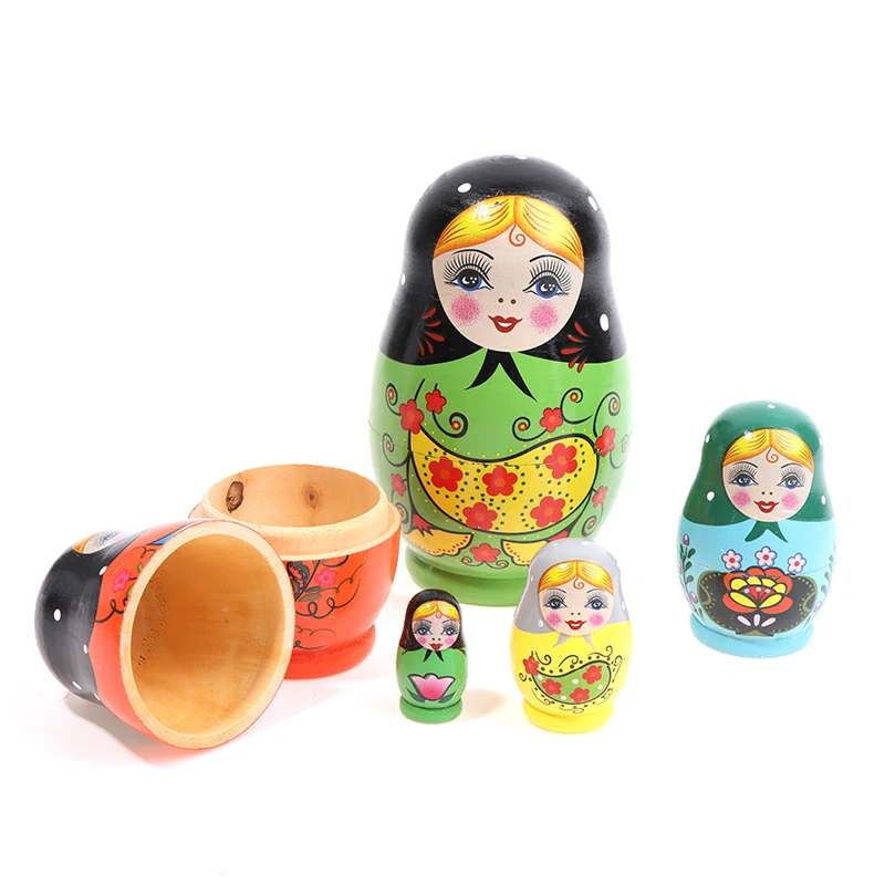 

Матрешка, деревянная кукла с большим животом, русские гнездовые куклы для детей, набор русских кукол на день рождения, рождественские подар...
