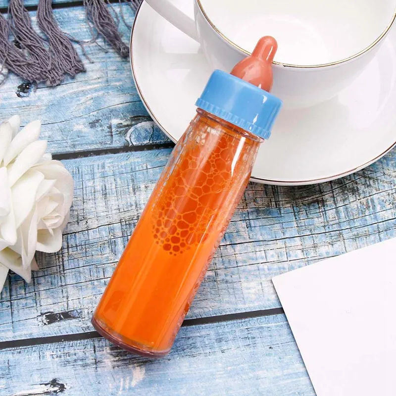 Newborn Doll Feeding Bottle Magic Milk Juice Disappearing Toy With Pacifier For Baby Gift |