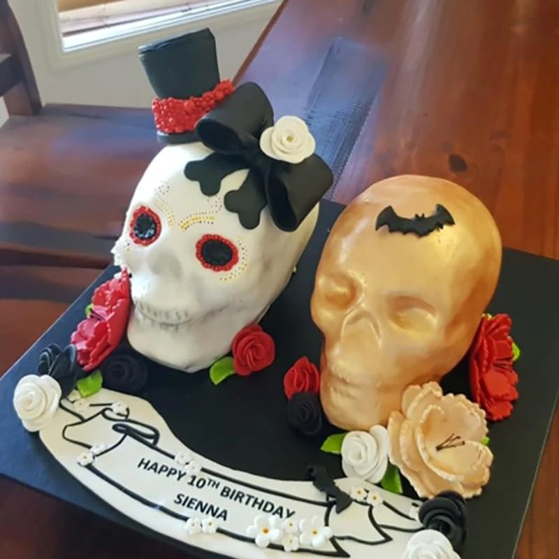 НОВАЯ силиконовая форма для торта с черепом на Хэллоуин новинка 2024 6 полостей