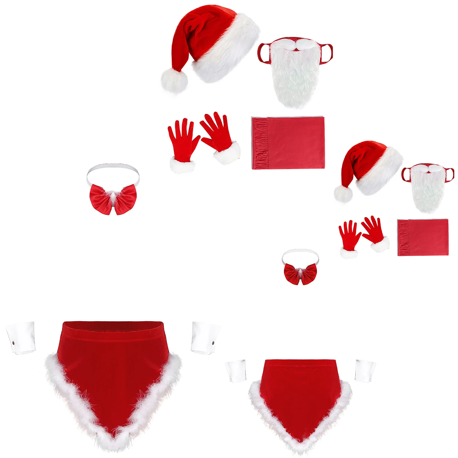 Мужской рождественский костюм Санта-Клауса для косплея юбка с отделкой из перьев