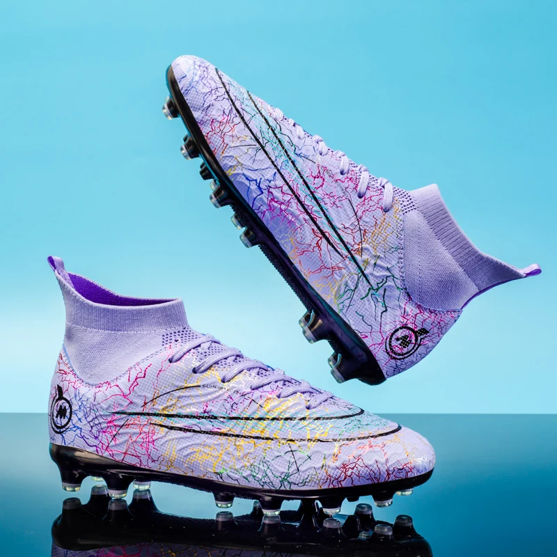 2022 Man's Soccer Shoes Adult Kid TF/FG Outsole Non-Slip Unisex Football Cleats Outdoor Lawn Breathable Sneakers New Arrival