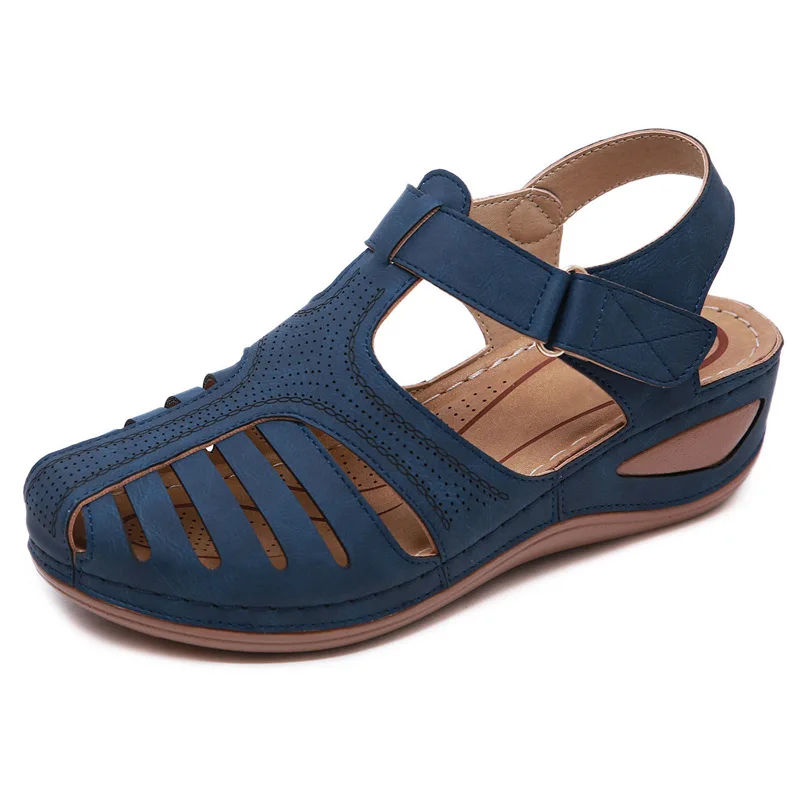 Women Sandals New Summer Woman Plus Size 44 Heels Non-Slip Wedges Sandals Orthopedic Casual Gladiator Platform Shoes Talon