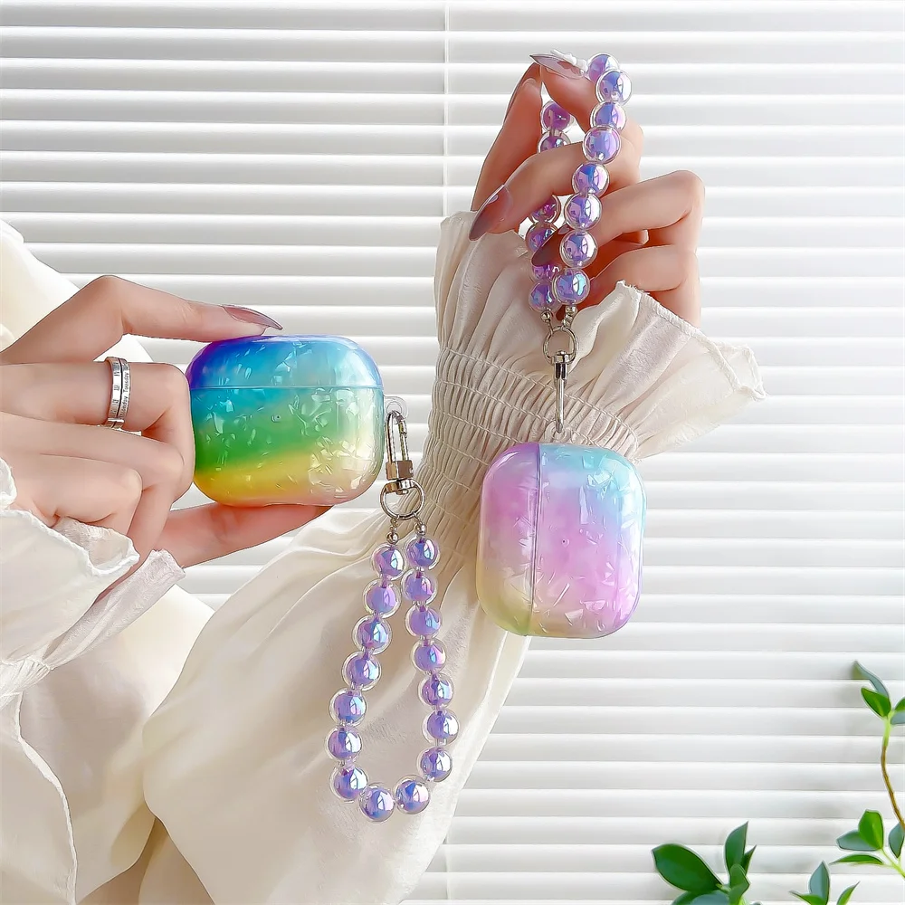 

Чехол для Airpods 3 с радужным рисунком, чехол для браслета Airpods 2 Pro, чехол для наушников, зарядная коробка, мягкая Беспроводная задняя крышка ...