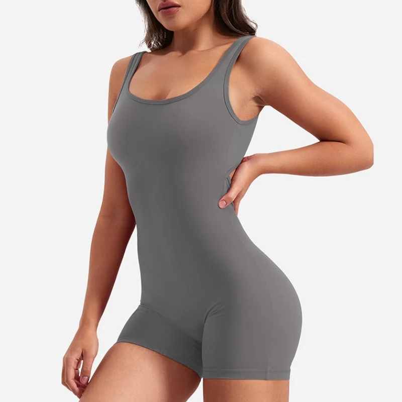 Сексуальный бесшовный короткий спортивный комбинезон женская спортивная одежда