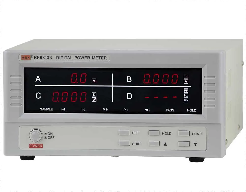 

RK9813N digital Intelligent Power Meter parameter tester V A frequency power (Small Current Type)600V,1A/4A/20A,12000KW,12KW