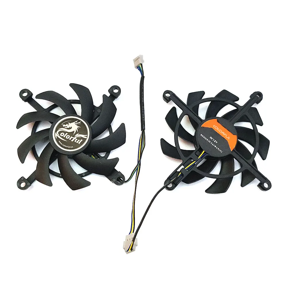 Фото Новый вентилятор для графического процессора RTX 2060 2060S, 2 шт., 85 мм, 4 контакта, для цветной графической карты GeForce GTX 1660TI 1660S 1650S 1650, охлаждающий в... №5