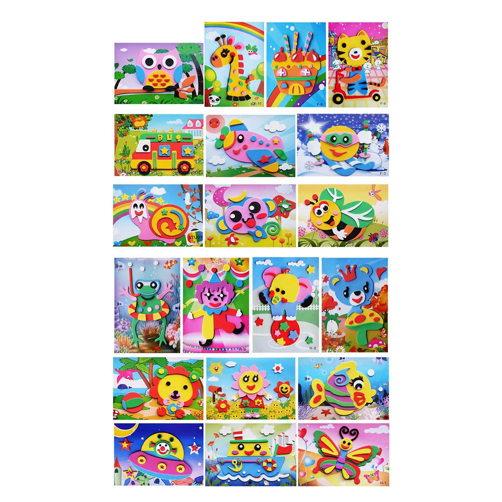 

Self Adhesive Foam Stickers Mixed Colors Kindergarten Child Brain Game for Kids Toddler Greeting Cards Making Crafts