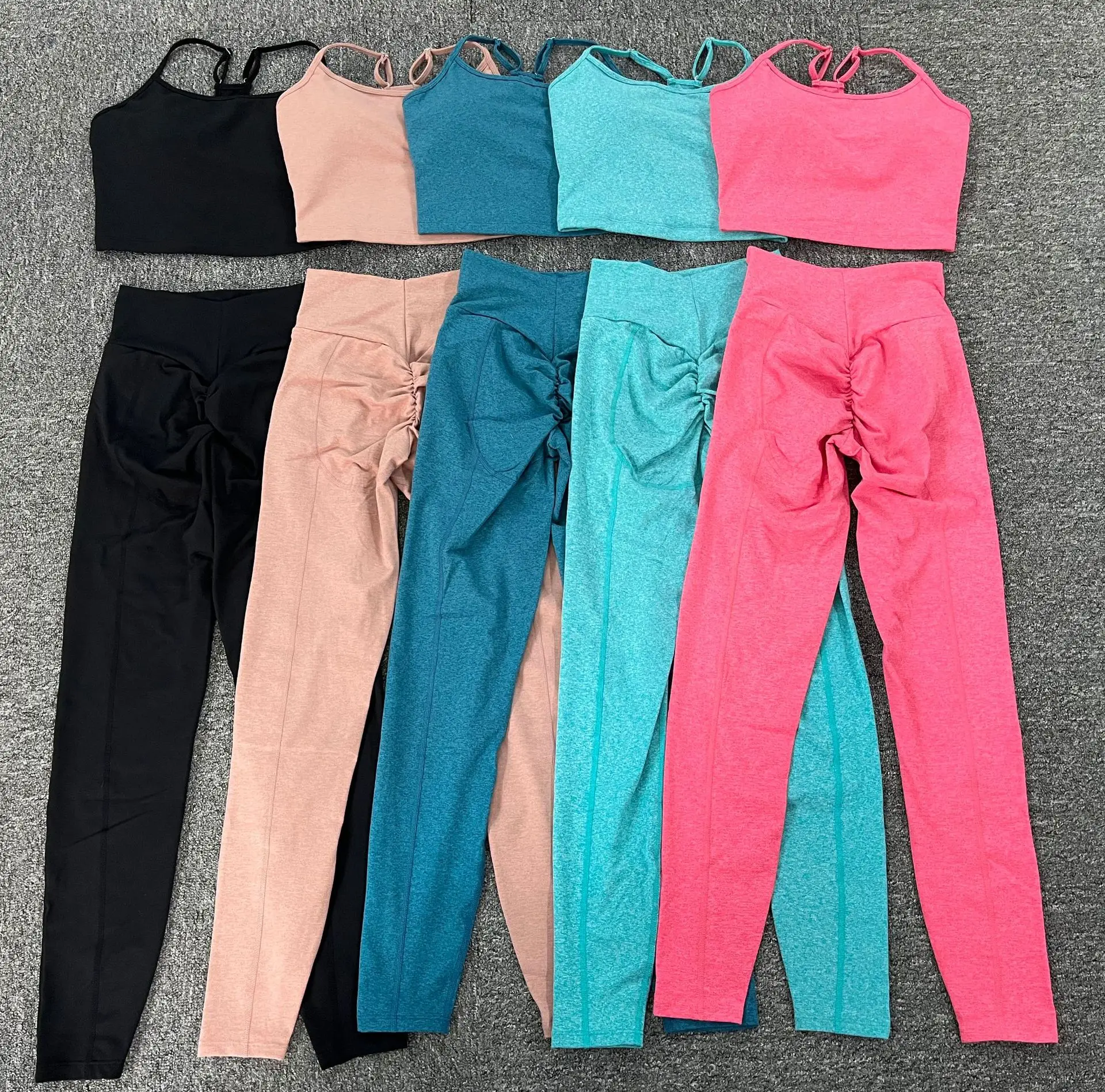 Bombshell No Logo Designer Women Gym Clothing Set Uplift Outfit Set - 7 Colors Available Super-High Quality for Gym Yoga Workout