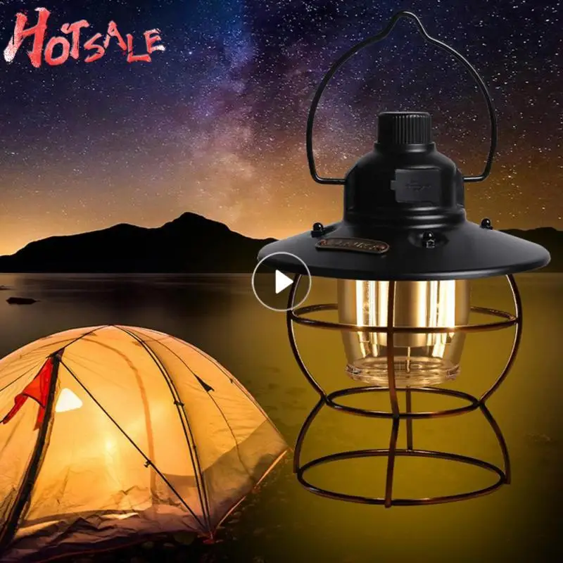 

Портативный фонарь, 50 Вт, зарядка через USB, светодиодная лампа, светильник онарь для улицы, кемпинга, бытовой фонарь с 3 режимами, фонарик с вн...