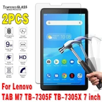 2pcs tempered glass for lenovo tab m7 tb 7305ftb 7305x 7 inch 2 5d full cover protective screen protector film