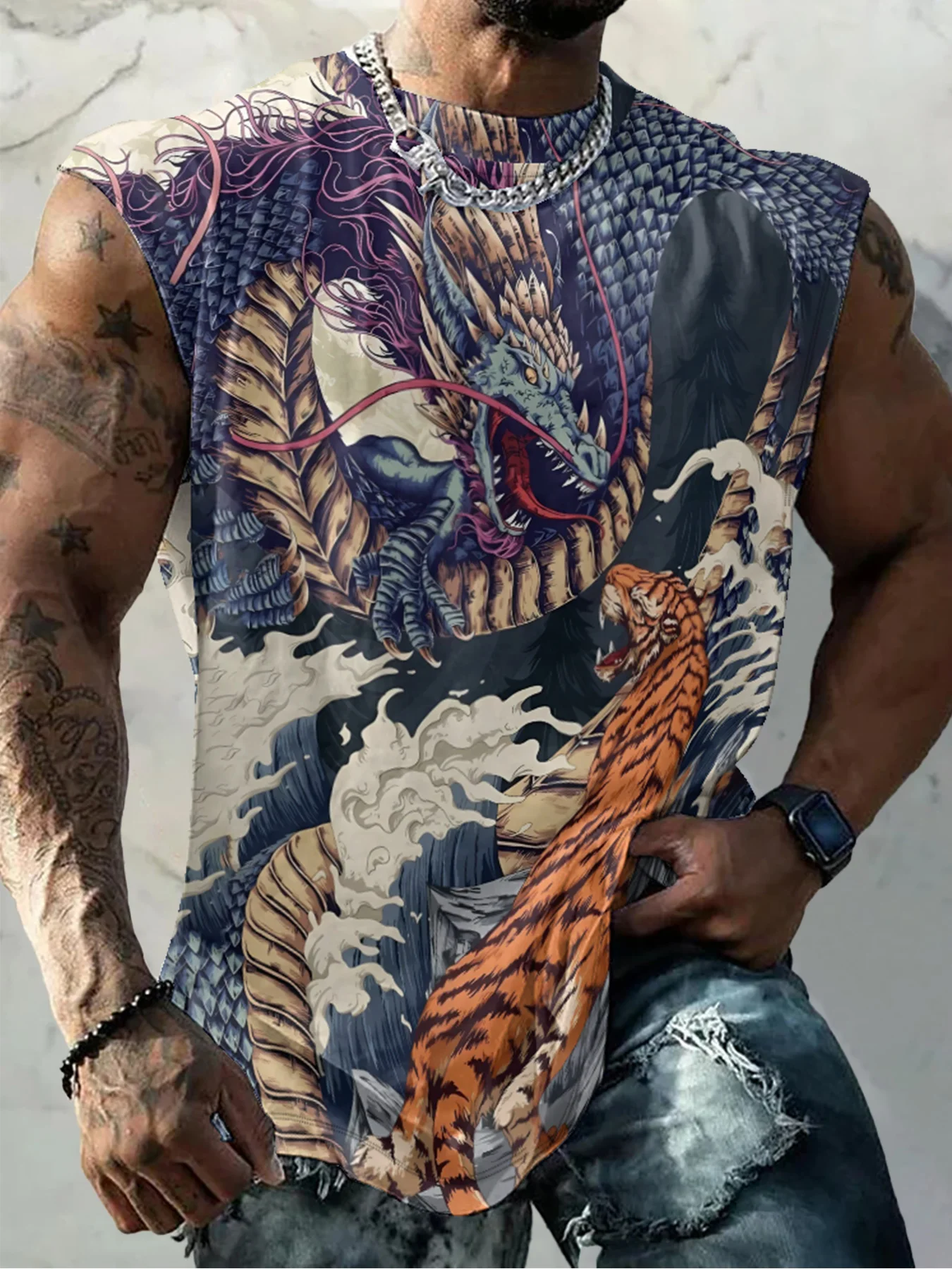 Майка мужская летняя в стиле хип-хоп