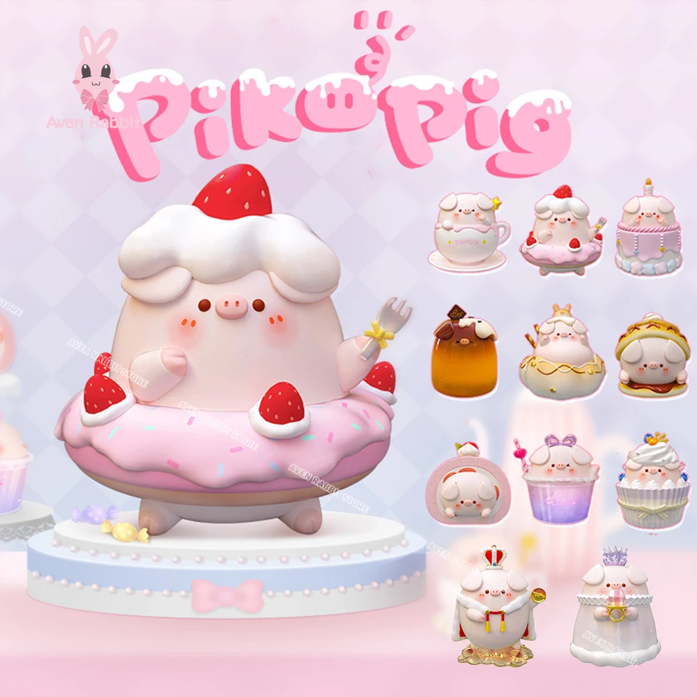 Piko Pig Dessert Blind Box Toys Mystery Box Mistery Caja Misteriosa Caixa Surprise Anime Figure Kawaii Model Girl Birthday Gift