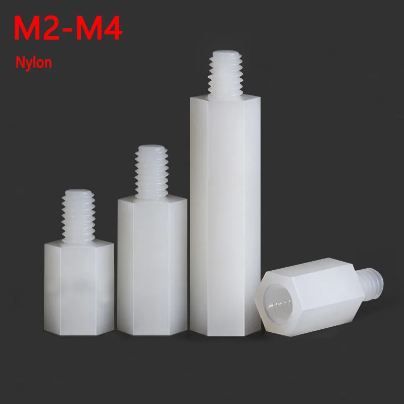 

50-200 шт., нейлоновые прокладки штекер-гнездо M2 M2.5 M3 M4