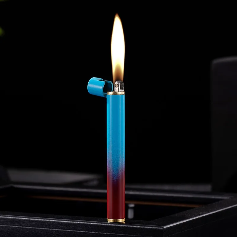 

Mini Cylindrical Cigarette Grinding Wheel Flame Lighter Inflatable Metal Lighter TikTok Cross-Border Supply Wholesale