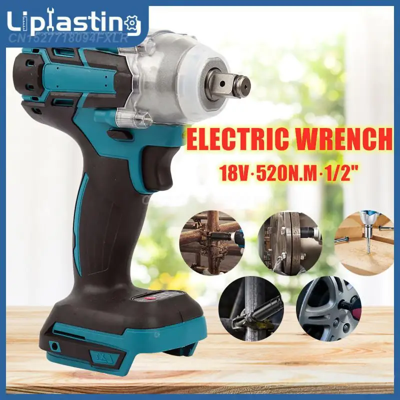 

Home Brushless Electric Wrench Impact Socket Wrench 18V 520Nm For Makita Battery Hand Drill Installation 1/2 Socket Power Tool