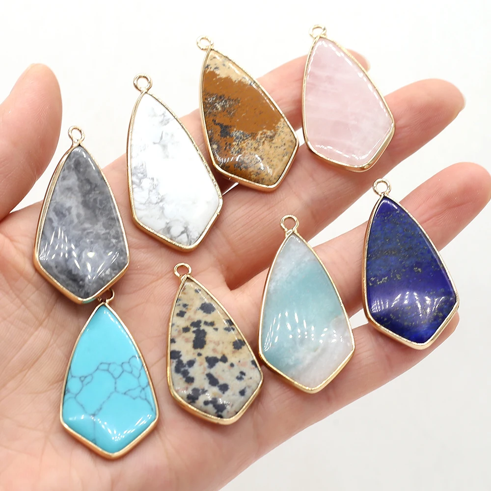 

Кулон из натурального камня с лазуритом, 20 х40 мм