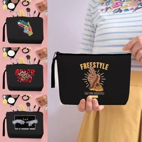 cosmetic bags cases clutch toiletry organizer women zipper makeup pouch party wedding bag pencil case purse hand series