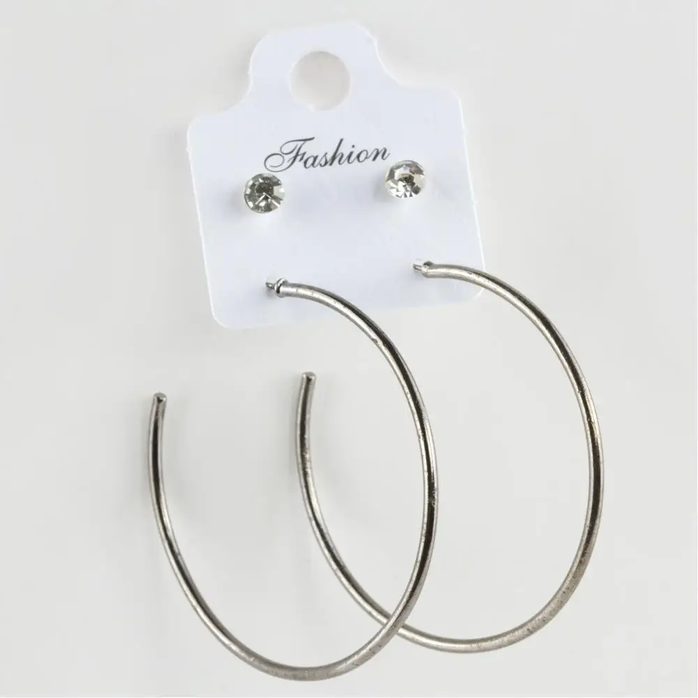 

4-piece ring earrings 5 cm