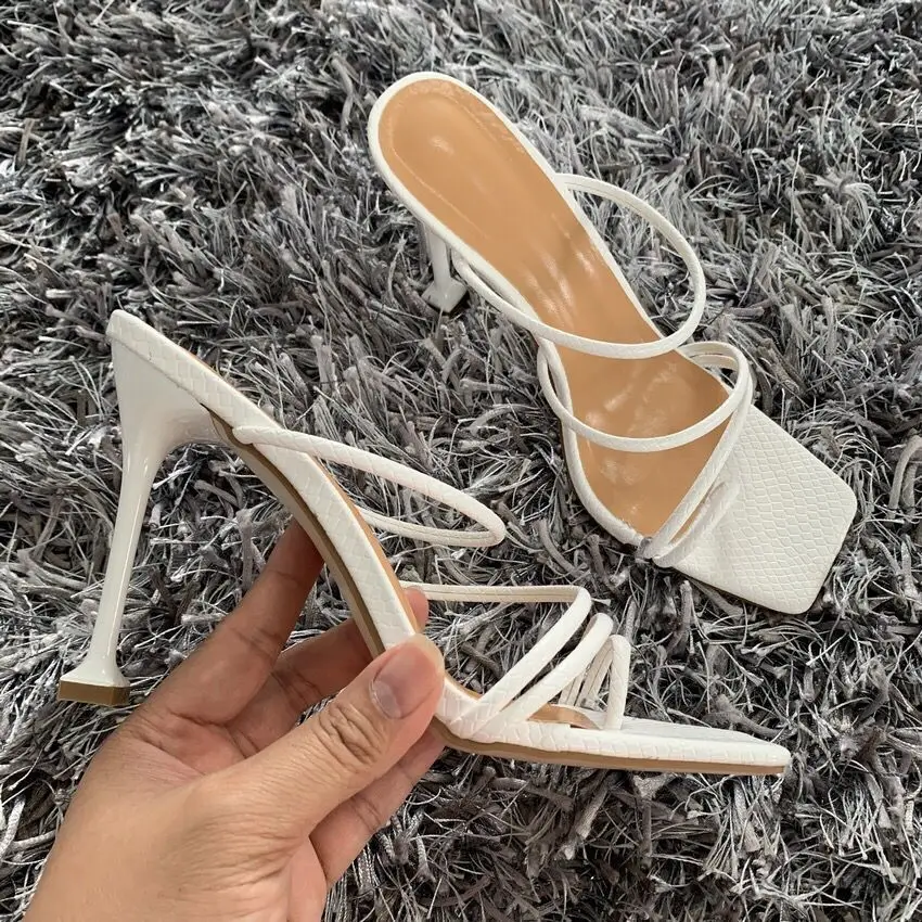 

Sandales Talon Femme Latest Design No MOQ 11CM Nude Color Suede Leather Sandals Sexy Ladies Stiletto High Heels For Women