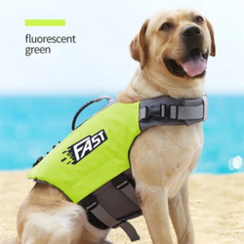 

Economical Custom Design Fluorescent Orange Oxford Cloth Dog Life Jacket