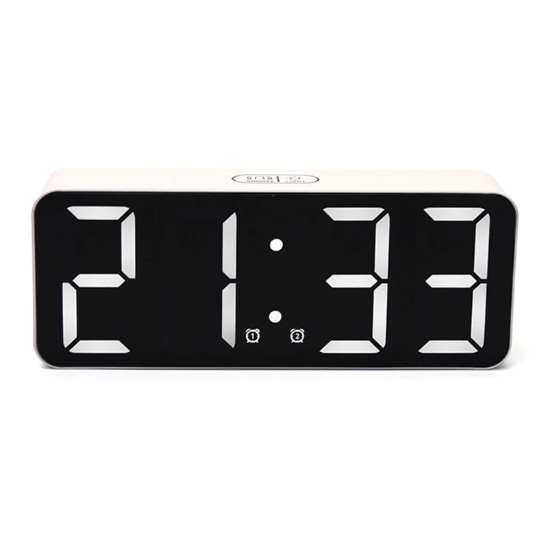 

Digital Alarm Clock LED Bedside Clock with 3-Level Brightness Dual Alarm Home