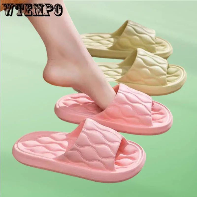 Summer Women Slippers Bath Thick Platform Cartoon Flip Flops Non-Slip Beach Sandals Ladies Slides Indoor Outdoor Dropshipping