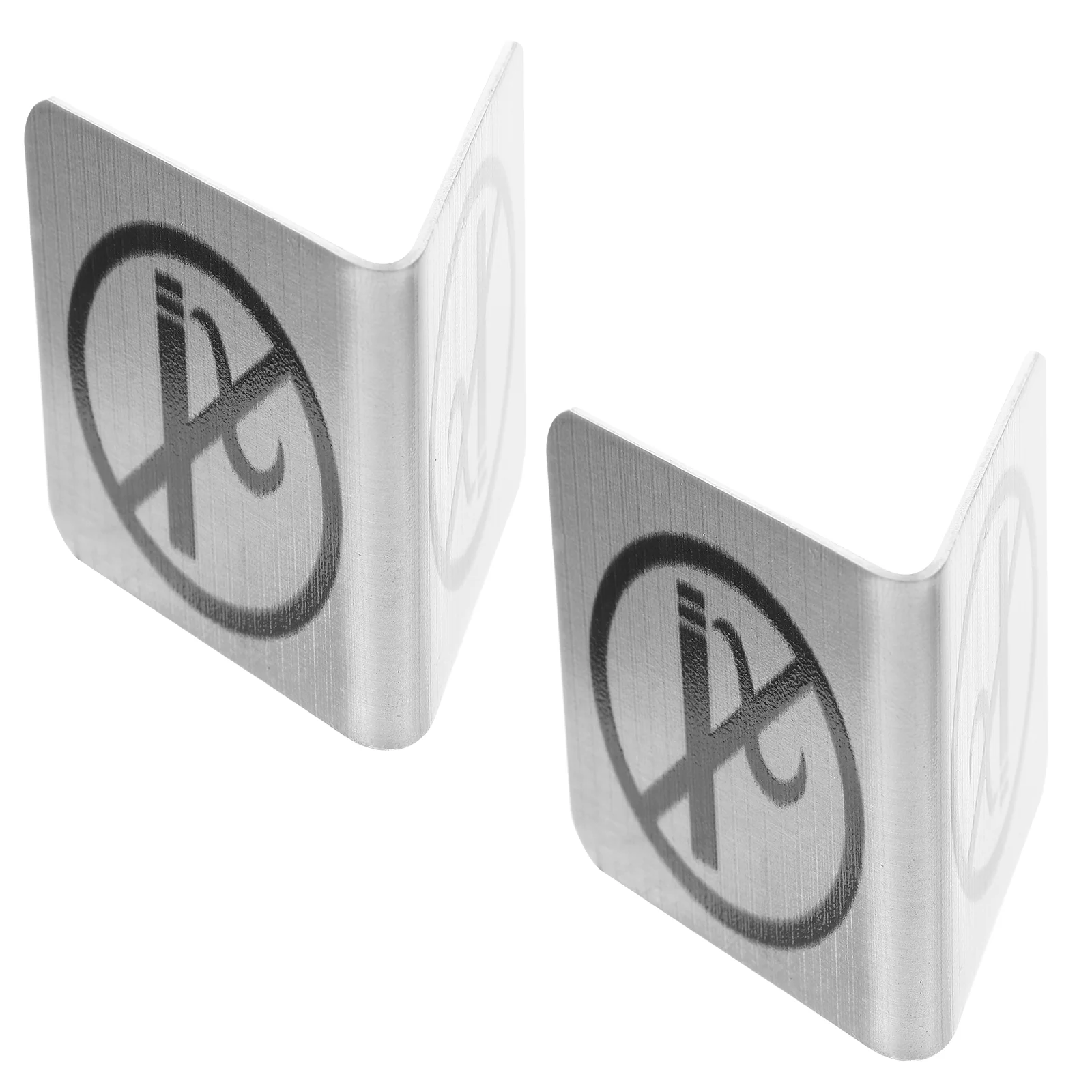

No Smoking Sign No-smoking Indicator Stainless Steel Table Board Public Desk Cards Indoor Clear Dining