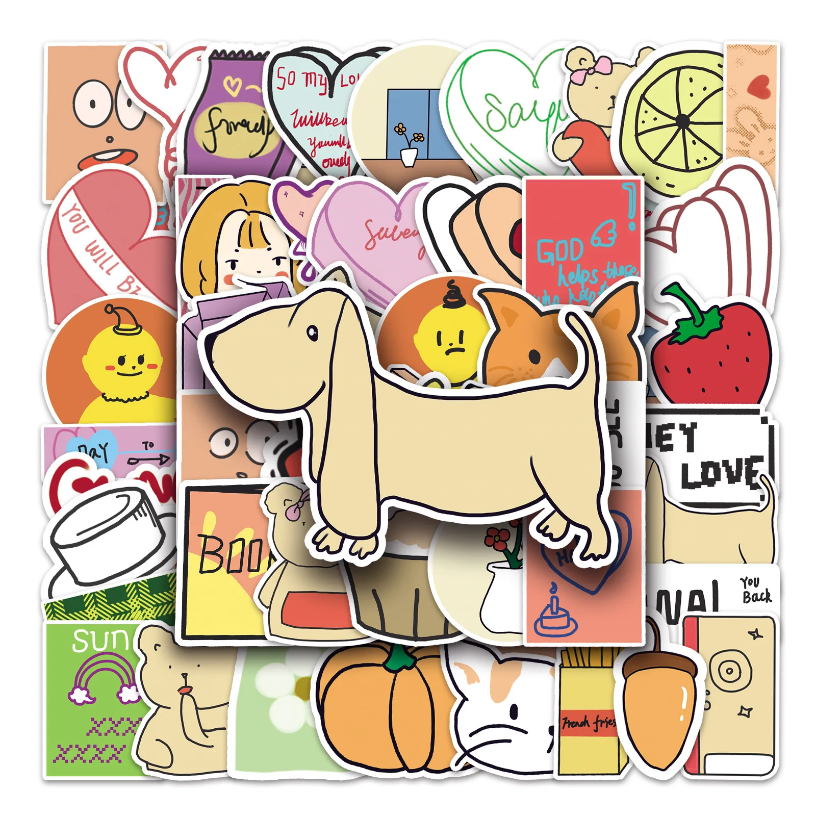 

10/30/50 шт., водонепроницаемые наклейки в виде сердца для девочек