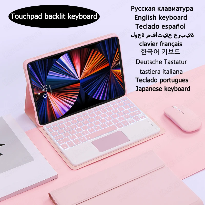 

Touchpad Keyboard for Lenovo Xiaoxin Pad 2022 Case Backlit Keyboard Case Lenovo Tab M10 Plus 3rd Gen Case 10.6'' Teclado Funda