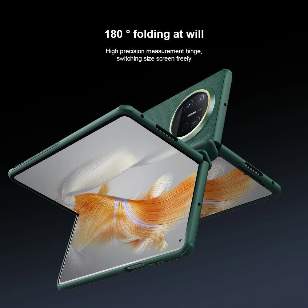 For Huawei Mate X3 Case NILLKIN Frosted Shield Hard PC Shockproof Folding Cover For Huawei MateX3 case With Hidden Holder