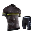 Трикотажная футболка STRAVA мужская с коротким рукавом, дышащий комплект одежды для велоспорта