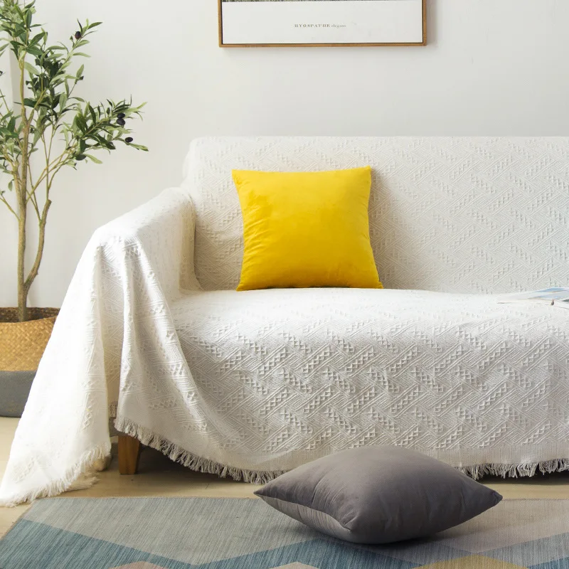 

Чехол для дивана плед для скандинавских Ins ветер летние универсальные кровати диван-кровать декоративный Бохо для пикника с искусственными элементами