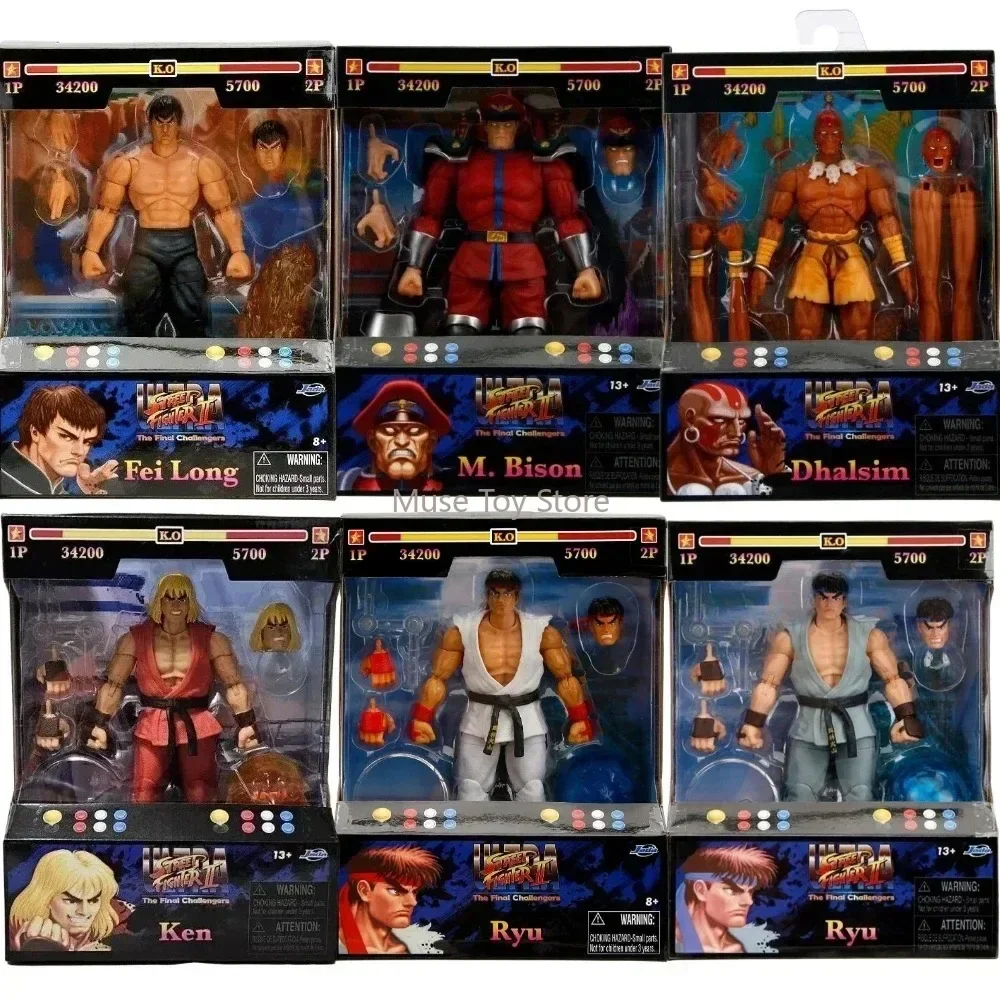 Фото В наличии Jada Toys Ultra Street Fighter II M.Bison Dhalsim Violent Ken RYU Chun Li 6 дюймов Фигурка Коллекционная игрушка в подарок №2