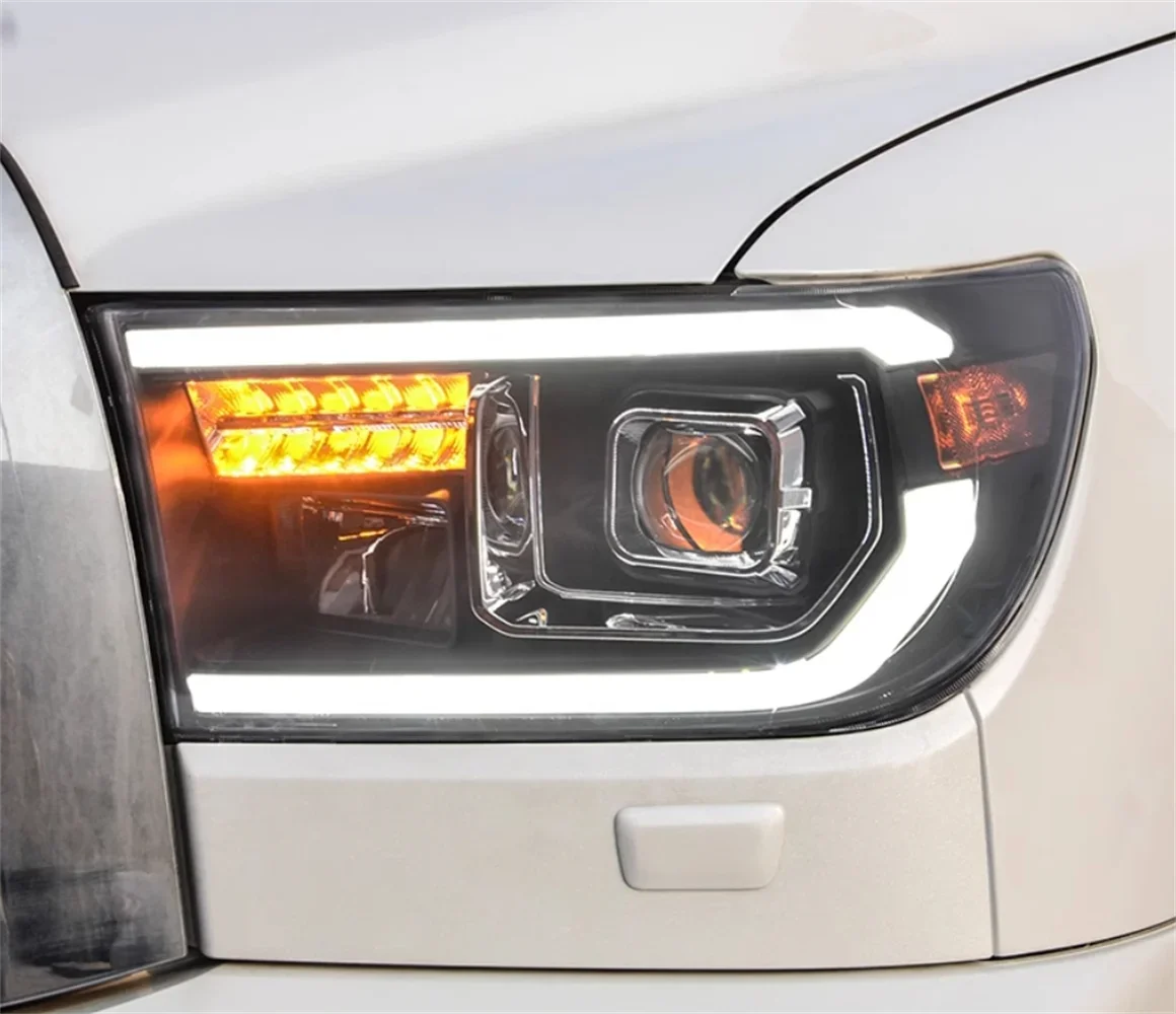 Автомобильный светодиодный передний фонарь в сборе DRL для 07-13 Toyota Tundra дневные