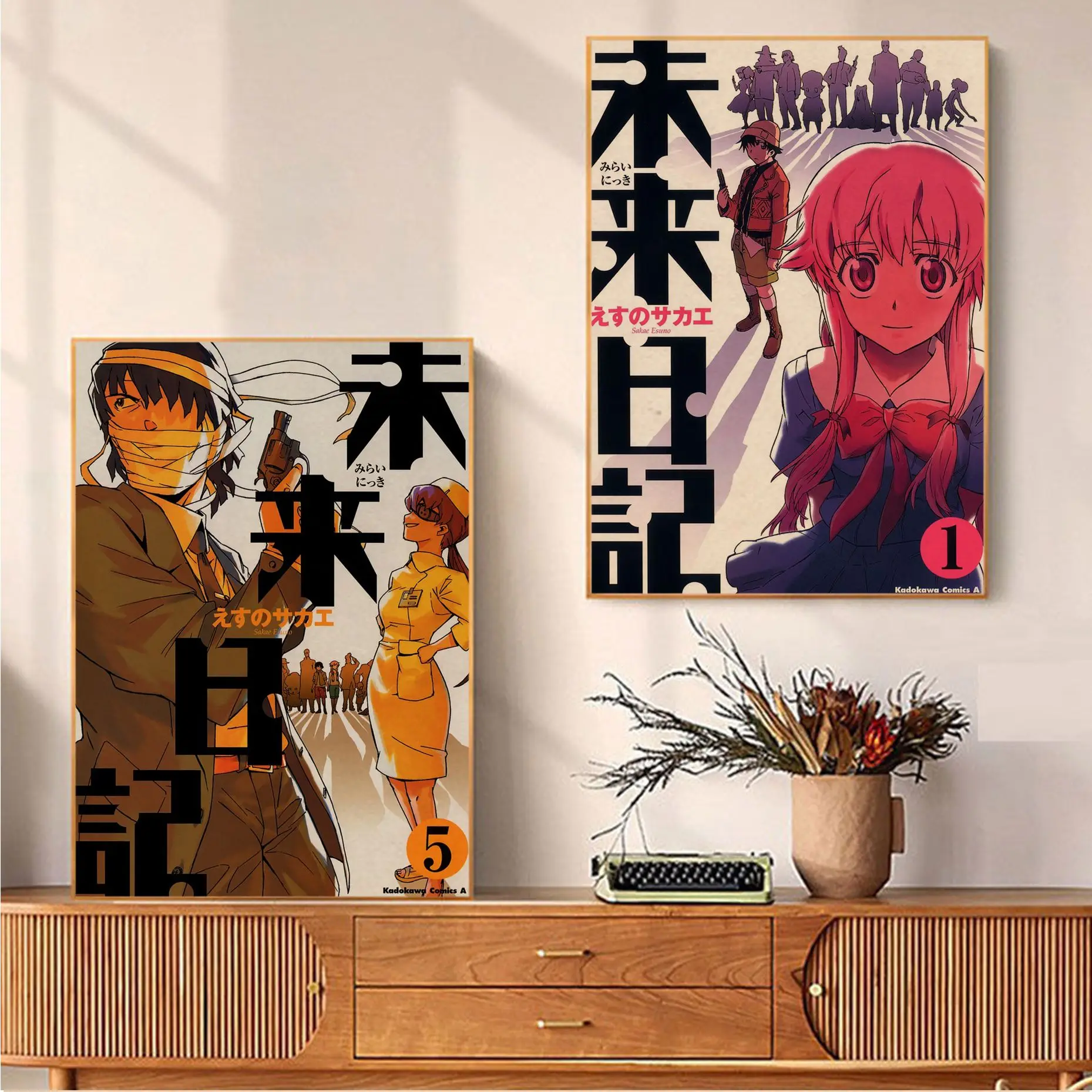

Anime Future Diaries Classic Vintage Posters Decoracion Painting Wall Art Kraft Paper Stickers Wall Painting