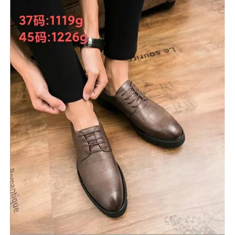

Autumn Labor Protection Men's Shoes Black Sports Casual Borad Shoes Men's Suit Soft Bottom Kitchen Work Working Leather Shoes Me
