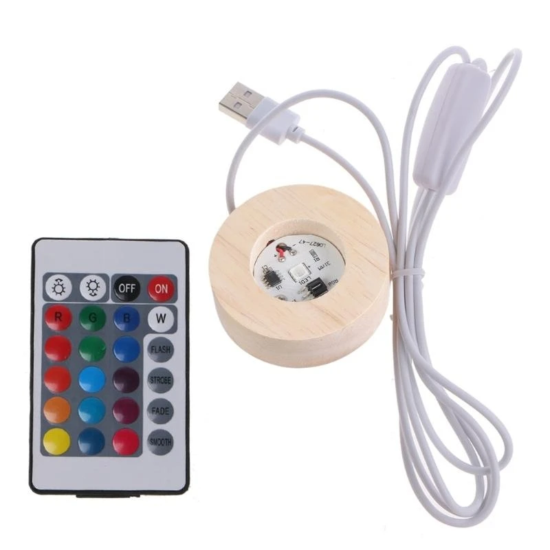 

Деревянная круглая светодиодная подставка для дисплея JAVRICK