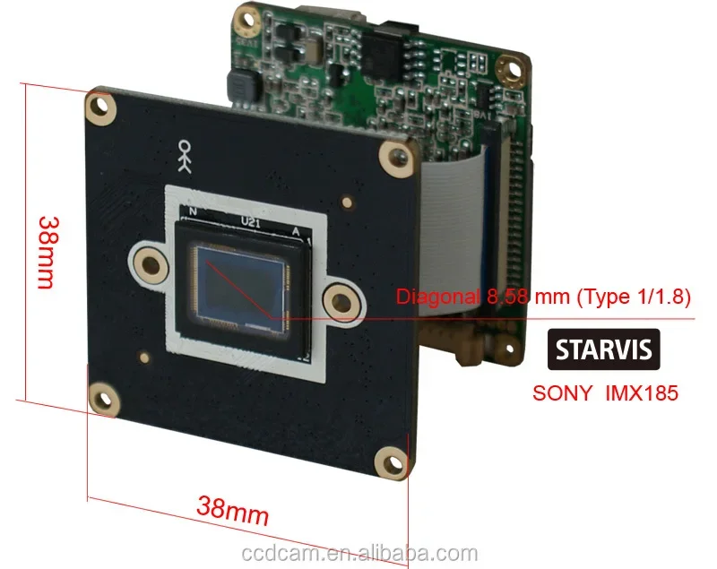 H.265 Star Light Camera 1/1 8 дюйма 2MP модуль камеры для Sony IMX185 CMOS IP-модуль