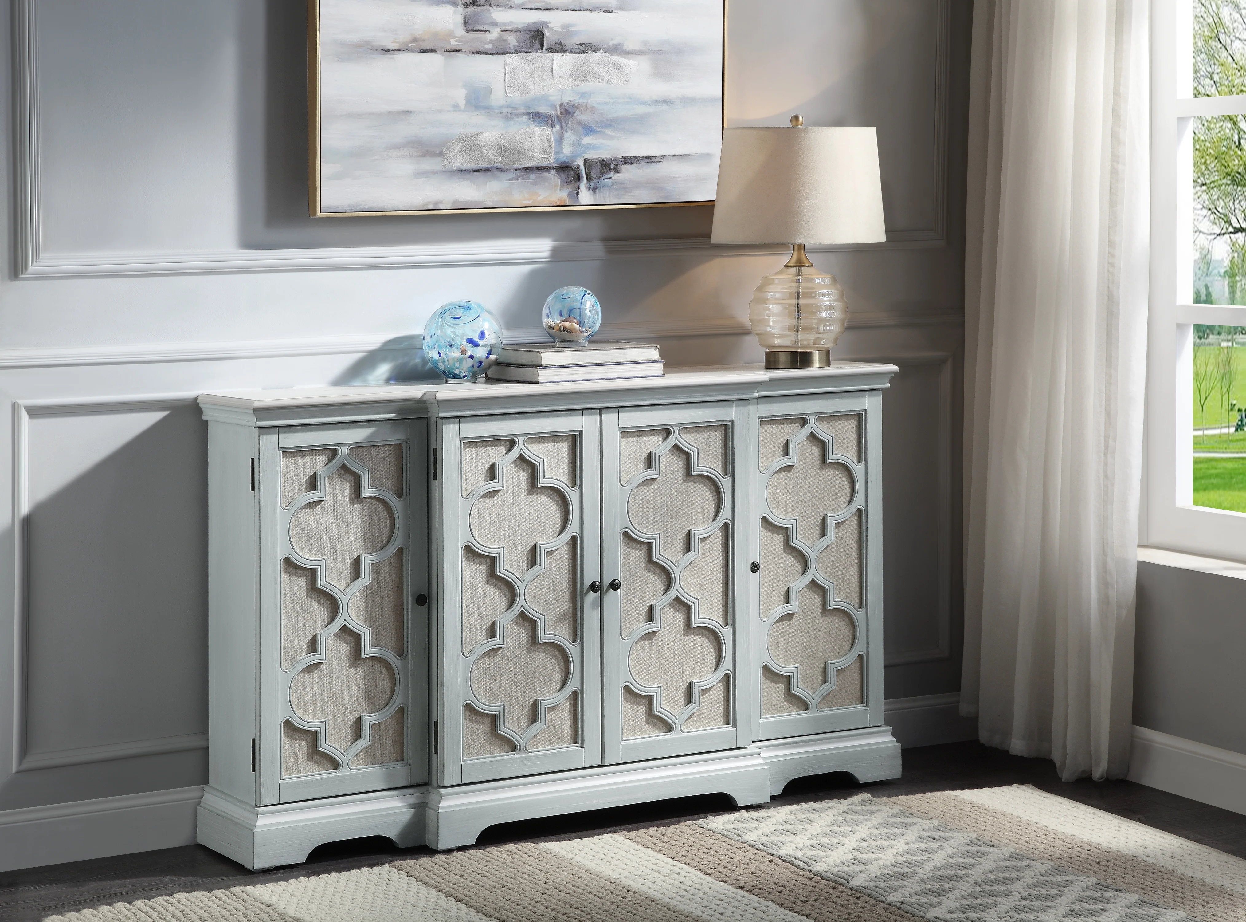 

Adelle Console Table in Light Teal Finish AC00279