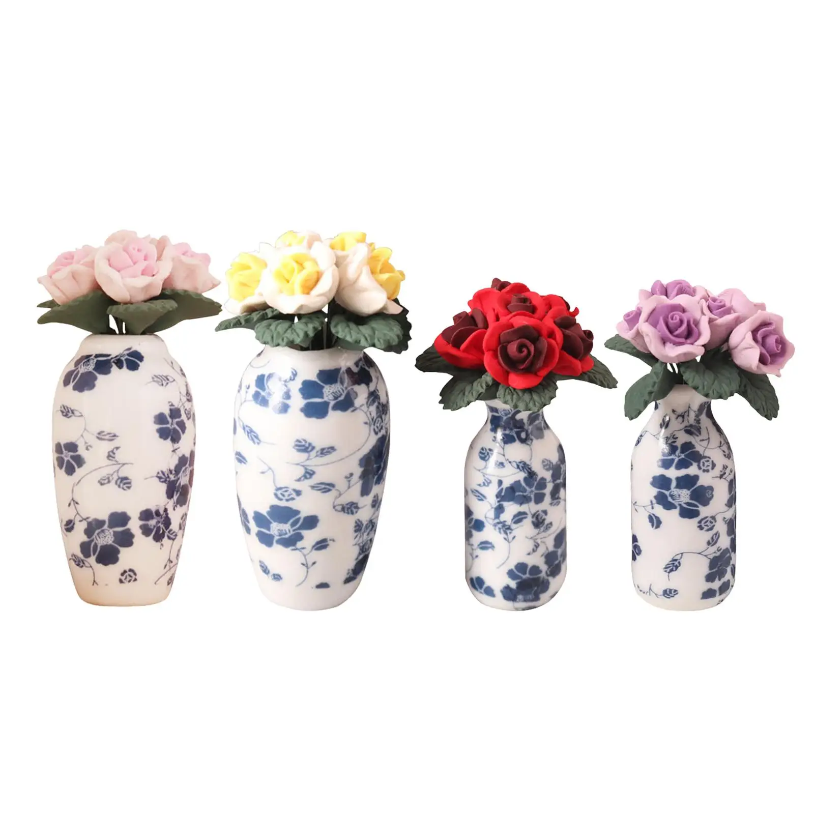 

1: 12-й кукольный домик, миниатюрный цветок в горшке, декор для рабочего стола, ролевая игра, цветок бонсай для украшений, уличная гостиная