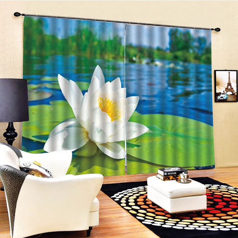 Фото 3D шторы для гостиной окна зеленые плотные постельные принадлежности