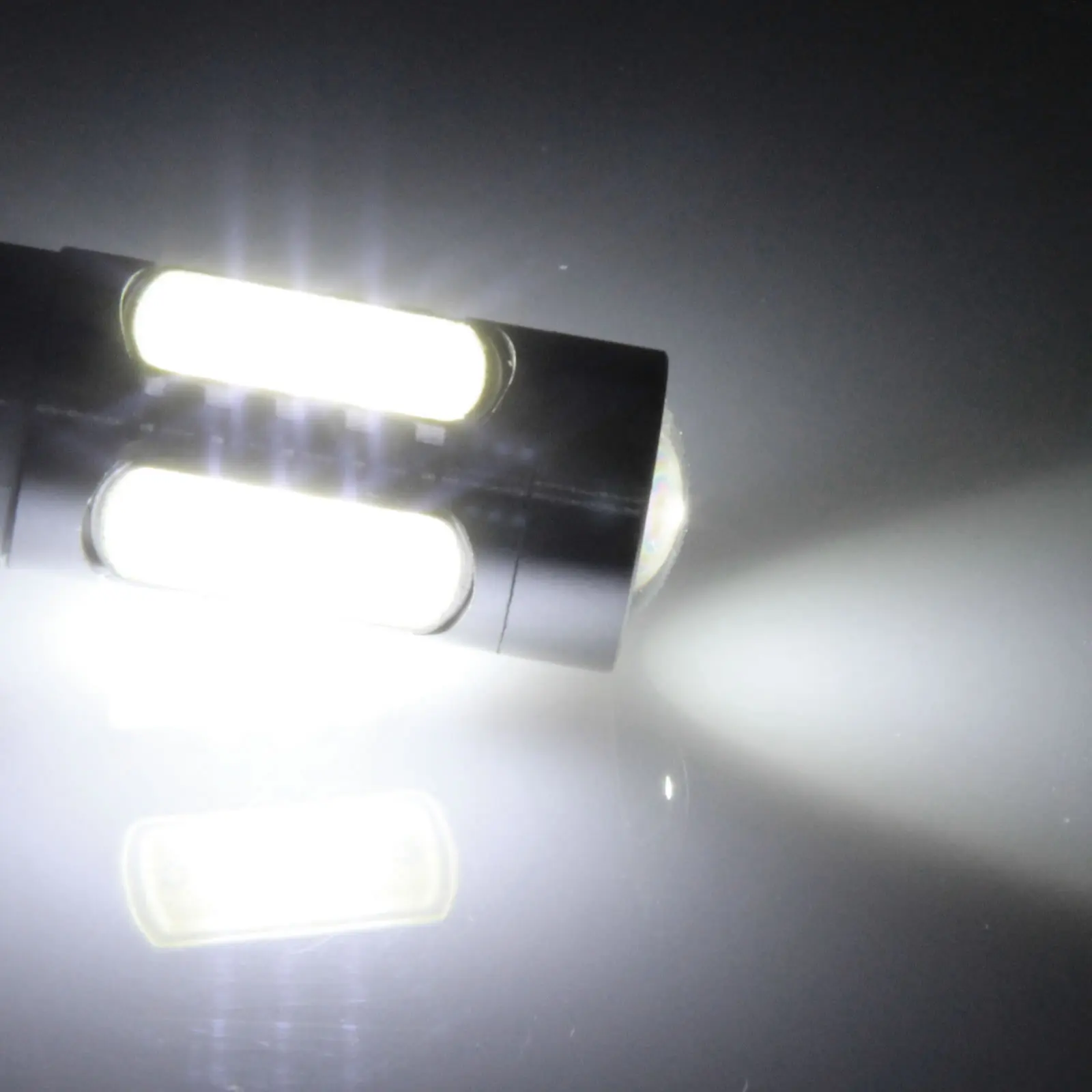 2x белая Автомобильная 7443 Тормозная фотолампа заднего вида 5 излучателей 4 x COB + 1