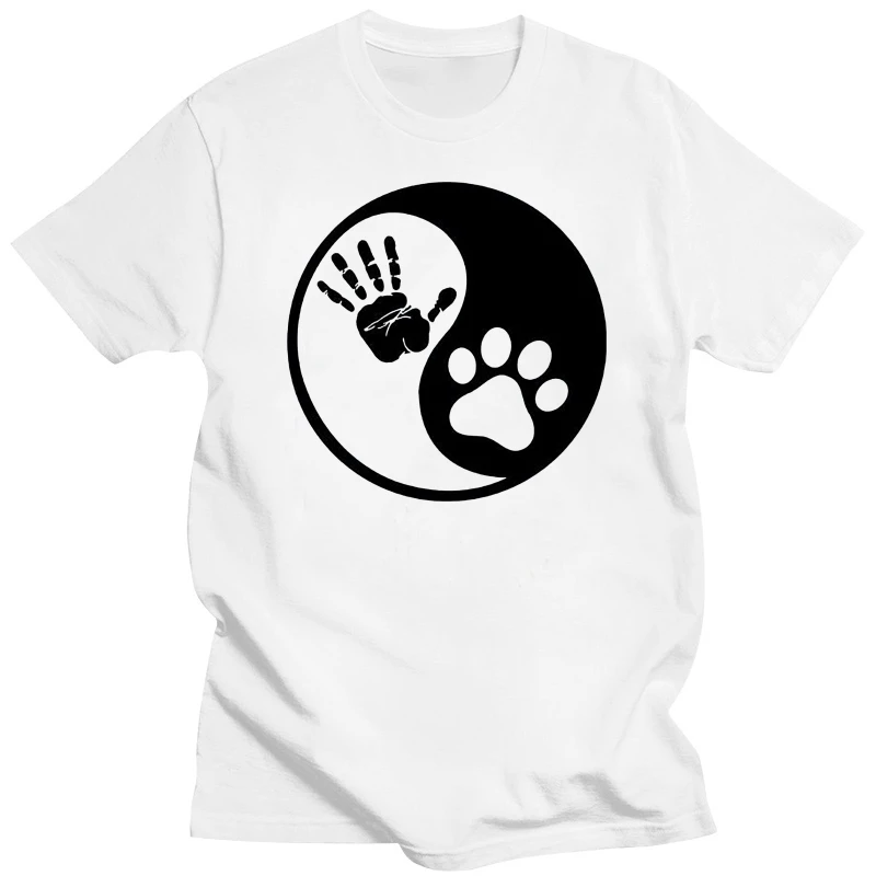 

CUTE ANIMAL PAW PRINT YIN-YANG K9 PET BEST FRIENDS CAT FELINE T SHIRT