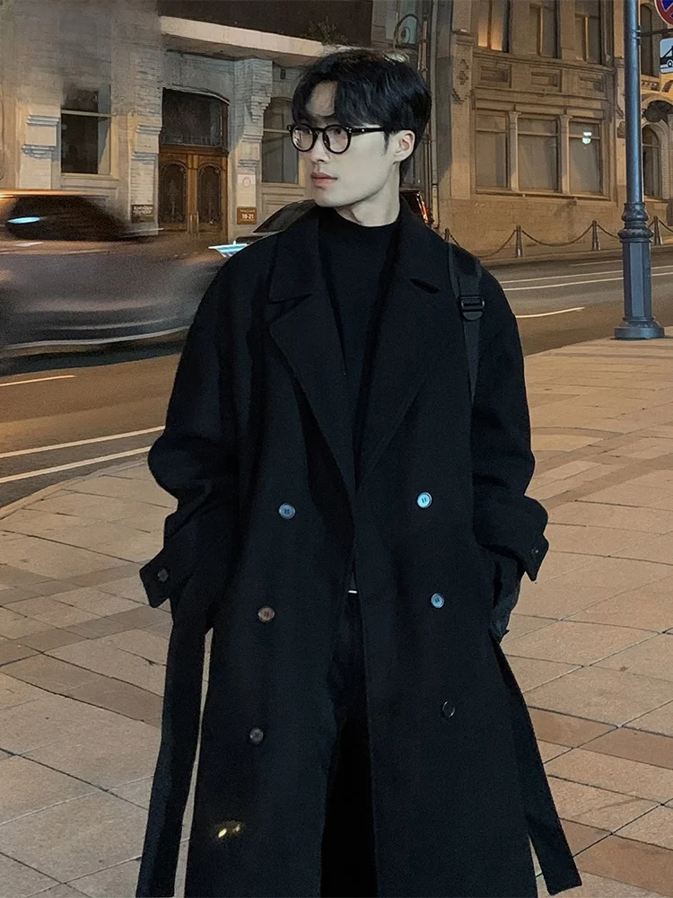 Wassup Happy шерстяное пальто средней длины мужская осенне-зимняя шерстяная верхняя